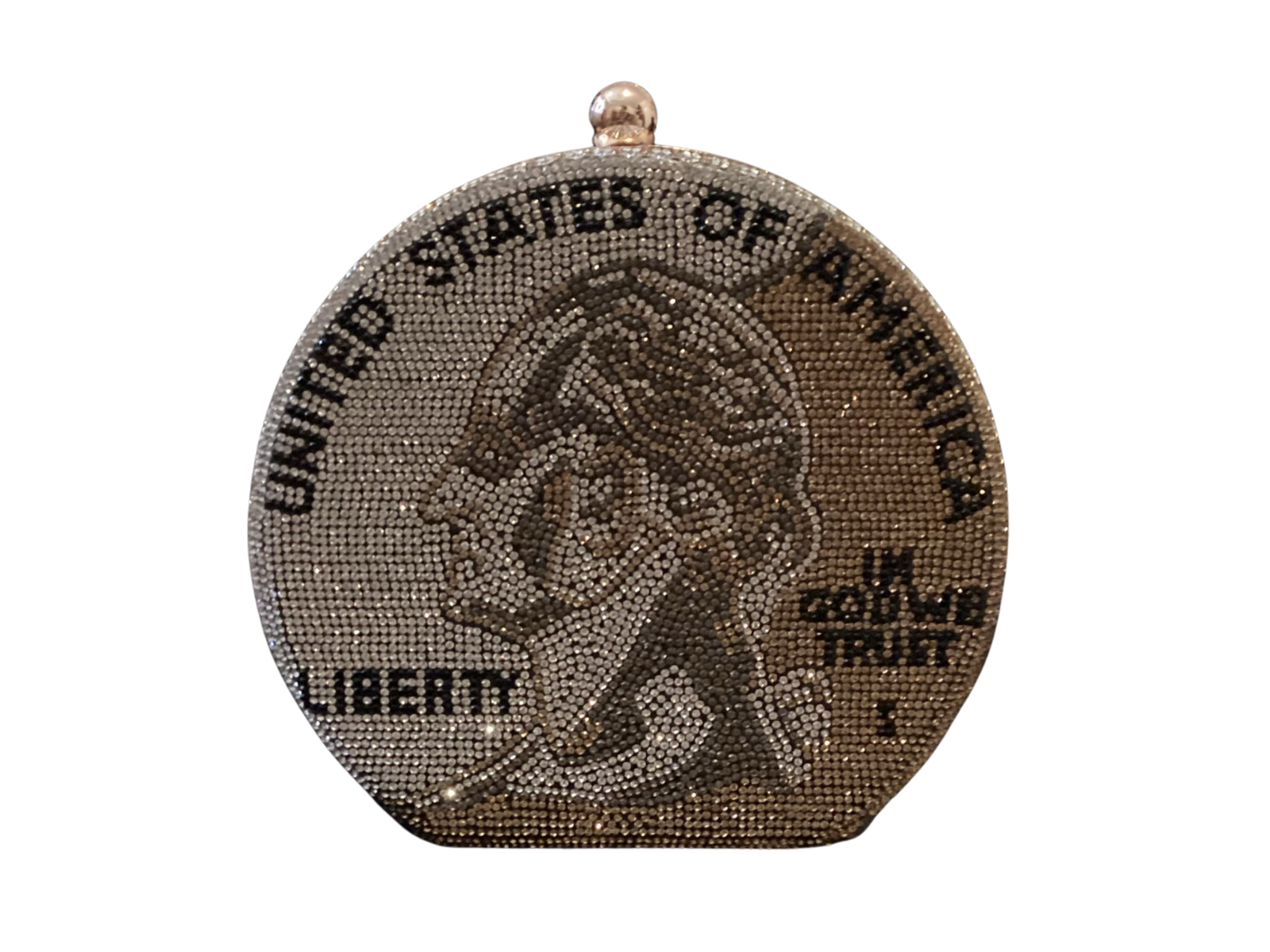 Vintage Beaded Quarter Coin Clutch – Classic Gold Edition